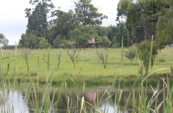 From across the dam